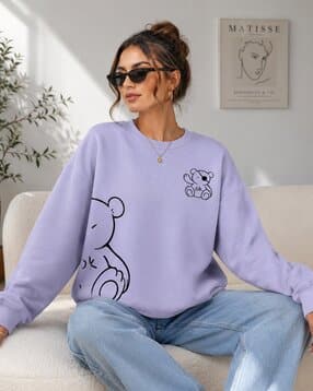 fyre rose Women Regular Fit Graphic Print Sweatshirt-picture-21