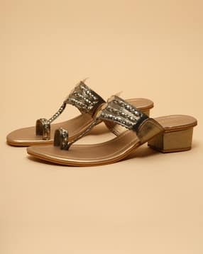 eridani Women Toe Ring Chunky Heeled Sandals-picture-2