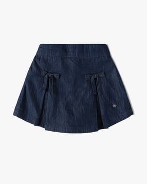 playday Girls Washed Skorts with Bow Applique-picture-22