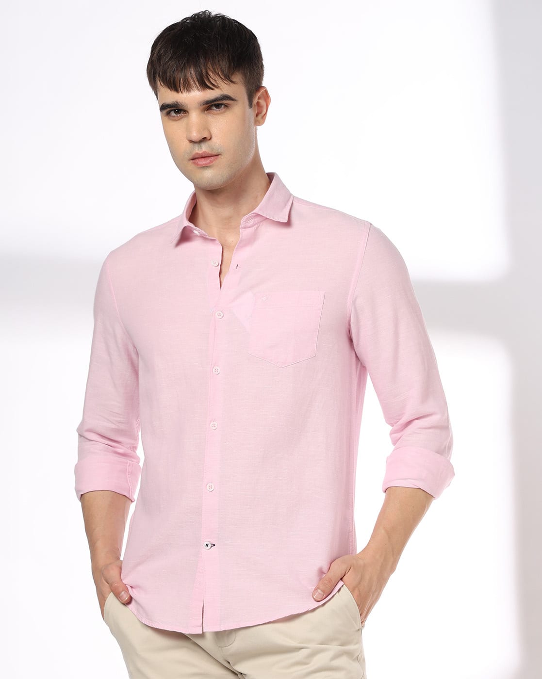 NP 35 FS BSC SHIRT WITH FRENCH, PINK, 38