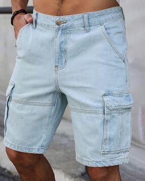 eyebogler Men Regular Fit Denim Shorts-picture-1