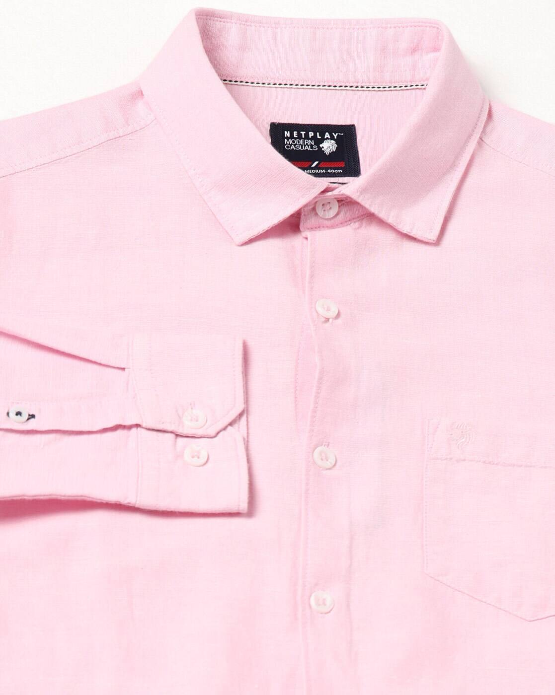NP 35 FS BSC SHIRT WITH FRENCH, PINK, 38