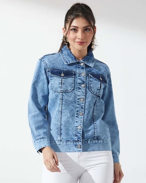 MISS CHASE Classic Full-Sleeve Denim Jacket