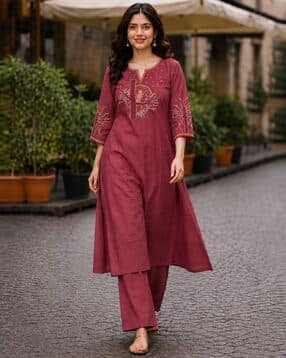 acai Women Embroidered A-Line Kurta Set-picture-36