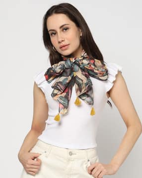 yousta Women Floral Print Scarf-picture-25