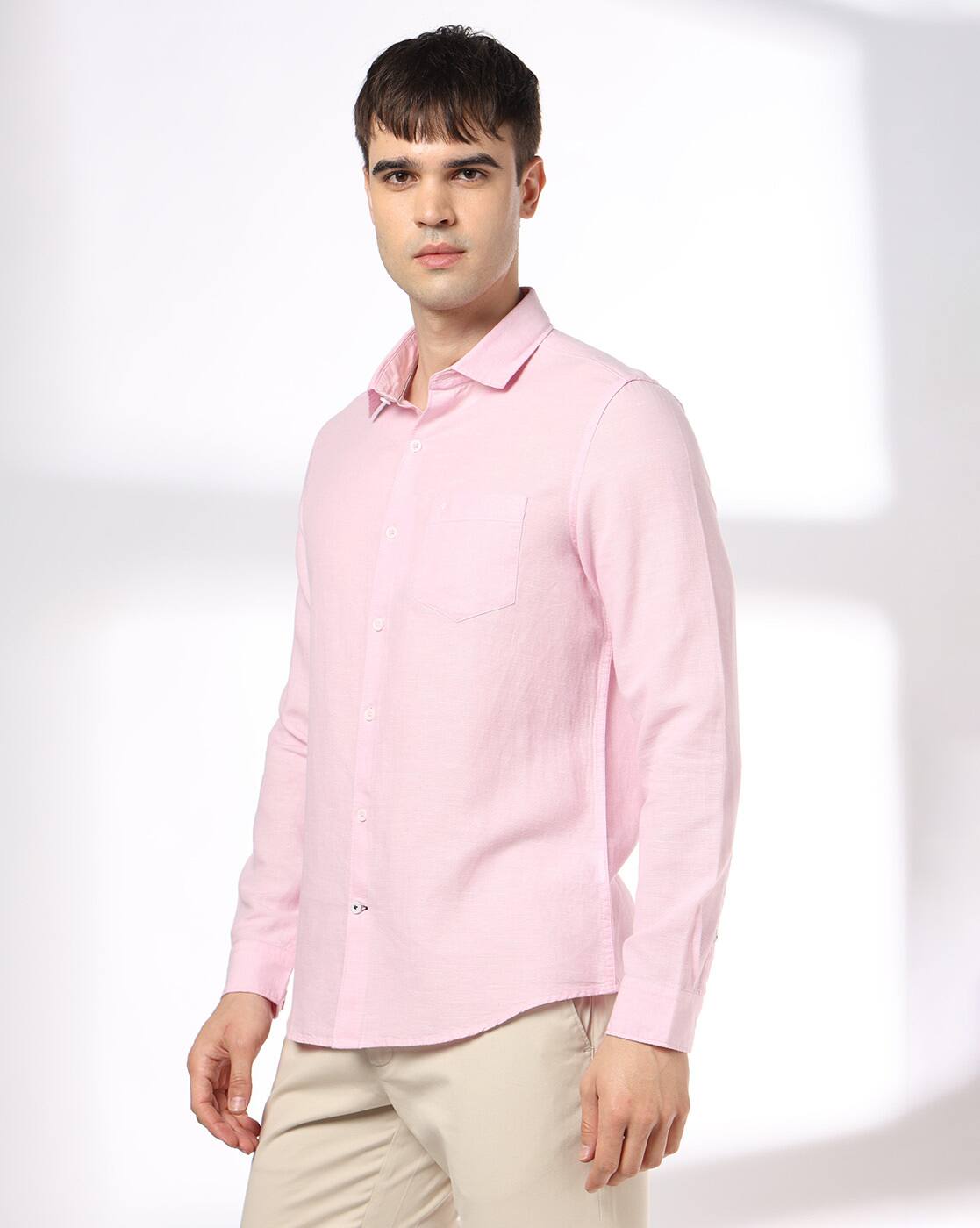 NP 35 FS BSC SHIRT WITH FRENCH, PINK, 38