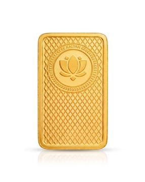 kalyan jewellers 3G 24Kt (999) Yellow Gold Floral Bar-picture-44