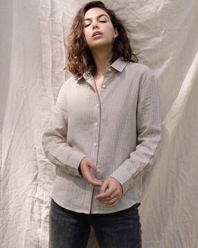 buda jeans co Women Striped Regular Fit Shirt-picture-31