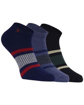 buda jeans co Men Pack of 3 Striped Ankle-Length Socks-picture-35
