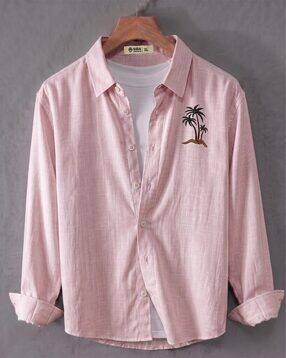 Men Embroidered Regular Fit Shirt-image-47