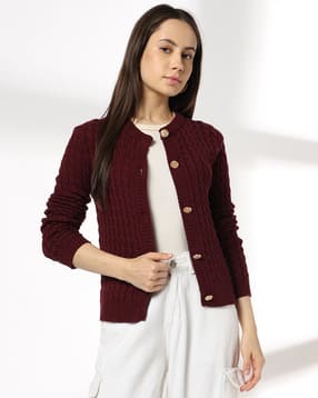 rio Women Cable-Knit Regular Fit Cardigan-picture-10
