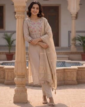 nyrika Women Embroidered Straight Kurta Set-picture-15