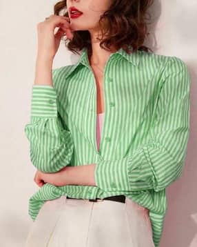 fyre rose Women Regular Fit Striped Shirt-picture-23
