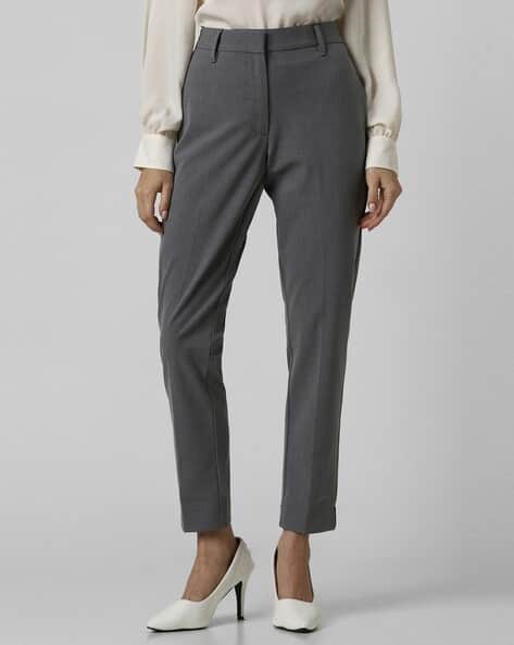 VAN HEUSEN Women Regular Fit Flat-Front Trousers