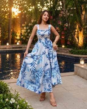 Women Floral Print A-Line Dress-image-26