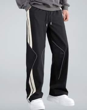 neonomad Men Striped Mid-Rise Straight Track Pants-picture-33