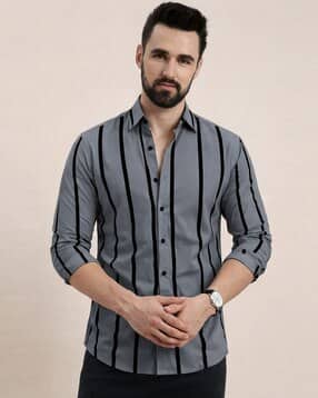 combraided x ag Men Regular Fit Striped Shirt-picture-15