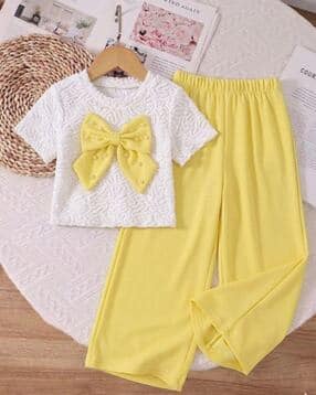 Girls Embellished Top with Pants Set-image-1