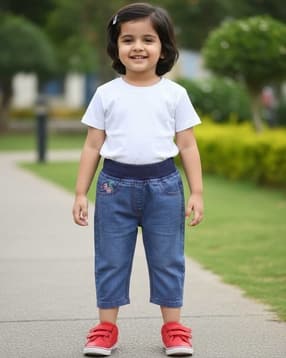 v-mart Girls Mid-Rise Straight Jeans-picture-14