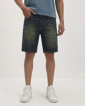 dolsia Men Regular Fit Flat-Front Denim Shorts-picture-13