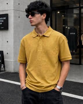 fabflee x ag Men Patterned Regular Fit Polo T-Shirt -picture-30