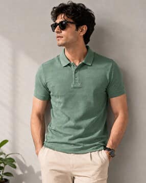 fabflee x ag Men Patterned Regular Fit Polo T-Shirt -picture-48