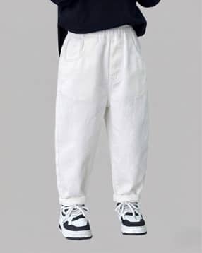 Boys Relaxed Fit Flat-Front Trousers-image-9