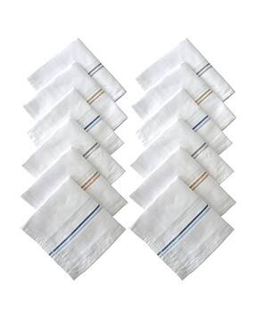 shopcash Men Pack of 12 Striped Handerchiefs-picture-13