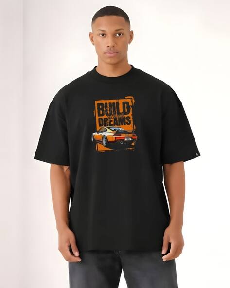Buda Jeans Co Men Typographic Crew-Neck Cotton T-Shirt