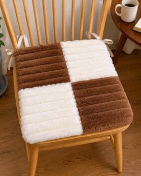 rrc Checked Pack of 2 Fur Foam Chair Pads-picture-25