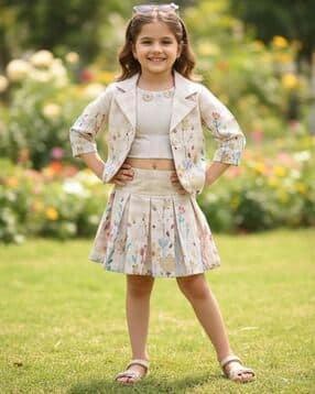 v-mart Girls Cotton Skirt & Top Set-picture-14
