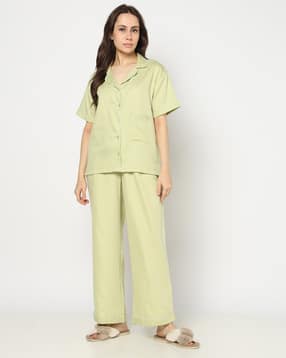 yousta Women Cotton Shirt & Pyjamas Set-picture-47