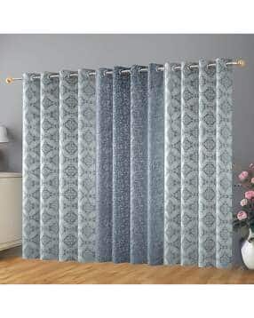 Set of 3 Floral Print Door Curtains with Eyelets-image-37