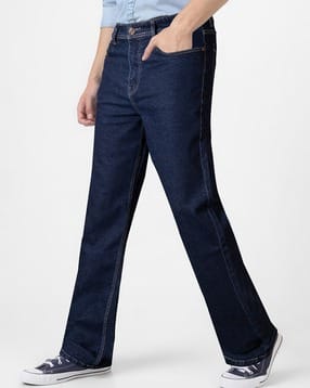 jb just black Men Washed Bootcut Jeans with Fly Button-Closure-picture-22
