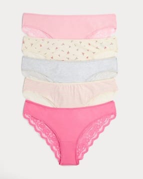 marks & spencer Printed Pack of 5 Low-Rise Panties-picture-40