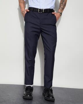 code by lifestyle Straight Fit Flat-Front Trousers-picture-14