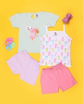 Cotton Printed Shorts Set-image-5