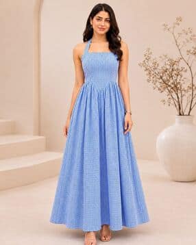 honky tonky Women Checked Fit & Flare Dress-picture-40