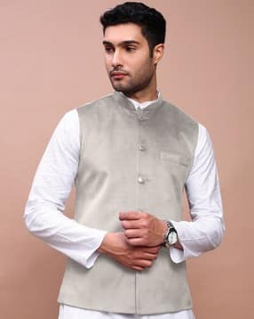 showoff Men Mandarin-Collar Slim Fit Nehru Jacket-picture-14