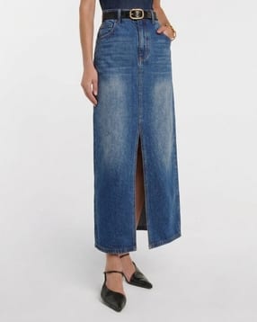 dolsia Women Lightly-Washed A-Line Skirt-picture-50