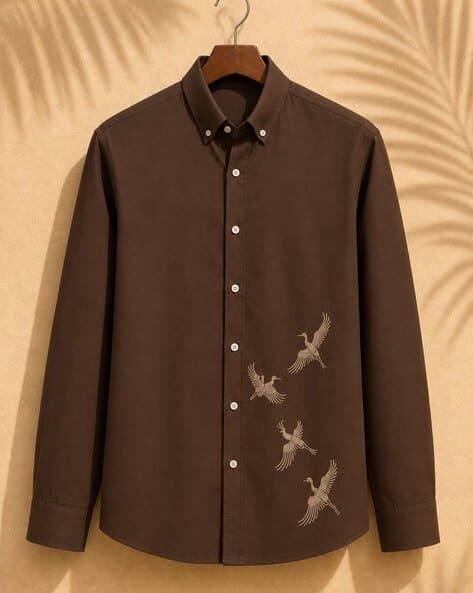 NEONOMAD Men Embroidered Regular Fit Shirt