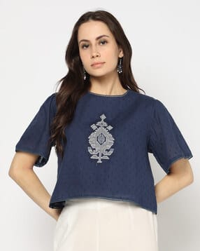 yousta Women Round-Neck Crop Top-picture-40