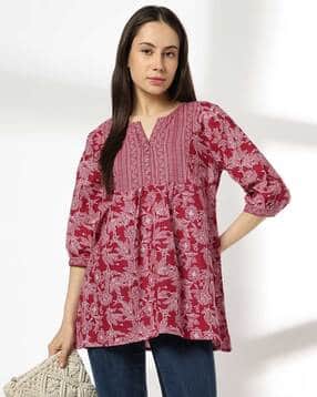 siyahi Women Floral Print Relaxed Fit Tunic-picture-27