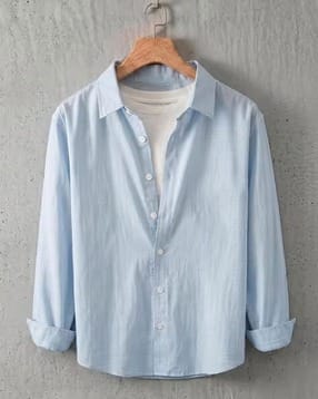 elixoria Men Regular Fit Shirt with Spread Collar-picture-10