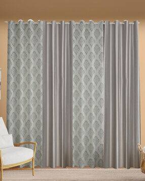 yukany Set of 4 Floral Print Window Curtains with Eyelets Header-picture-36