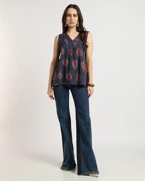 svrnaa by azorte Paisley All-Over Printed Top-picture-10