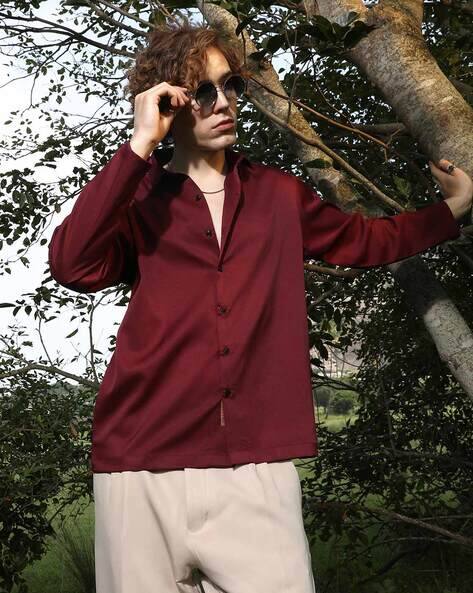CAHOOT Men Solid Oversized Fit Shirt