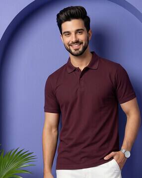 alpha tribe Men Regular Fit Polo T-Shirt-picture-48