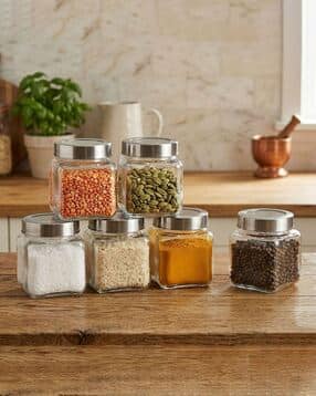 Transparent Glass Jar with Cap-image-35
