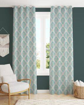 yukany Set of 2 Geometric Door Curtains with Eyelets Header-picture-14